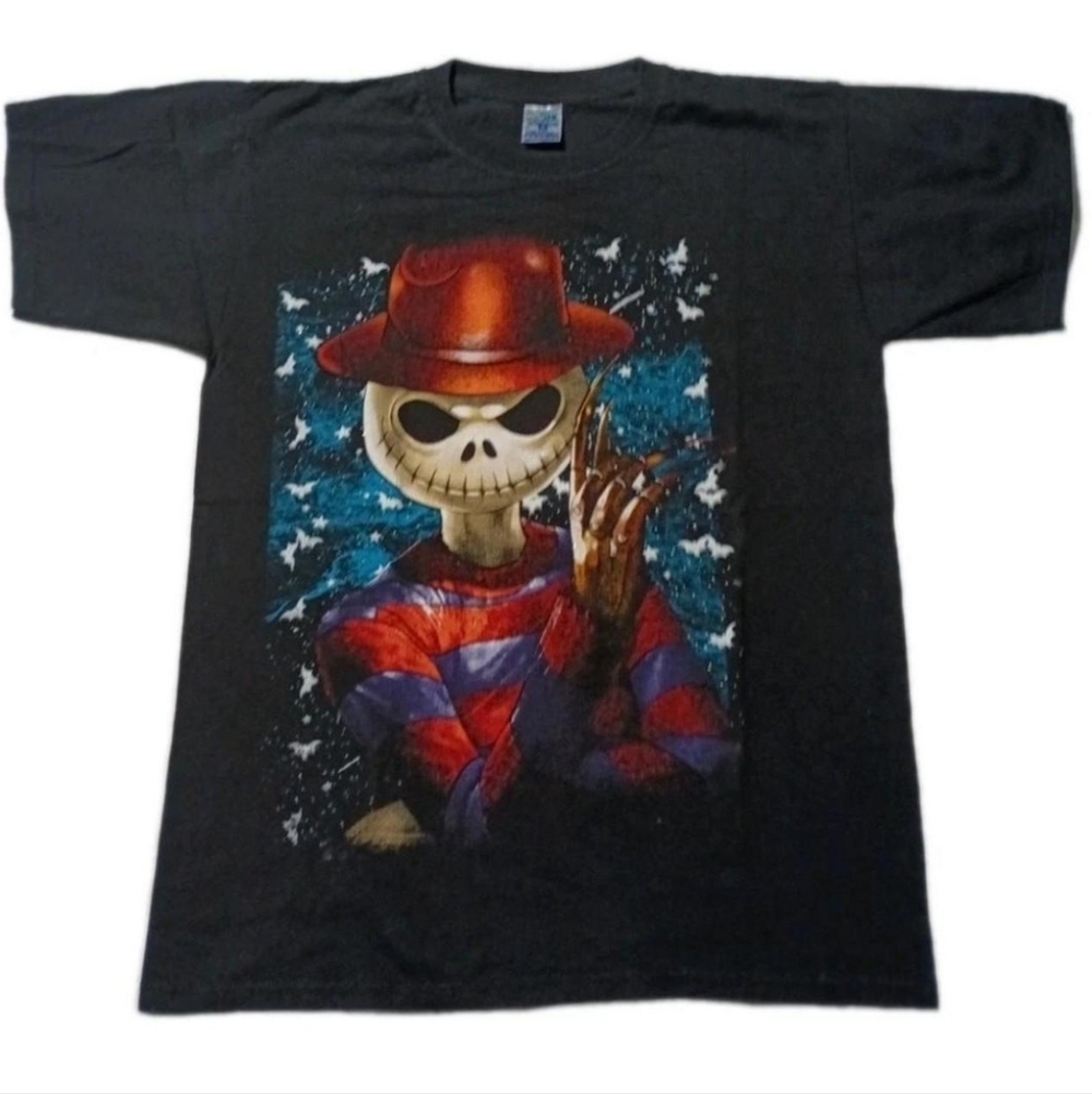 Jack Skellington As Freddy Krueger Big Print T-shirt